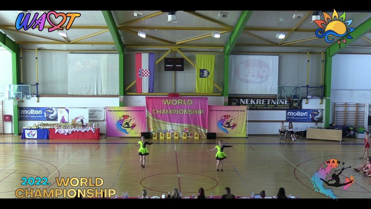 Baton Senior Duo/trio-Johana Štaffová, Barbora Zlámalová-Mažoretky Linetbells Litovel,Czech Republic