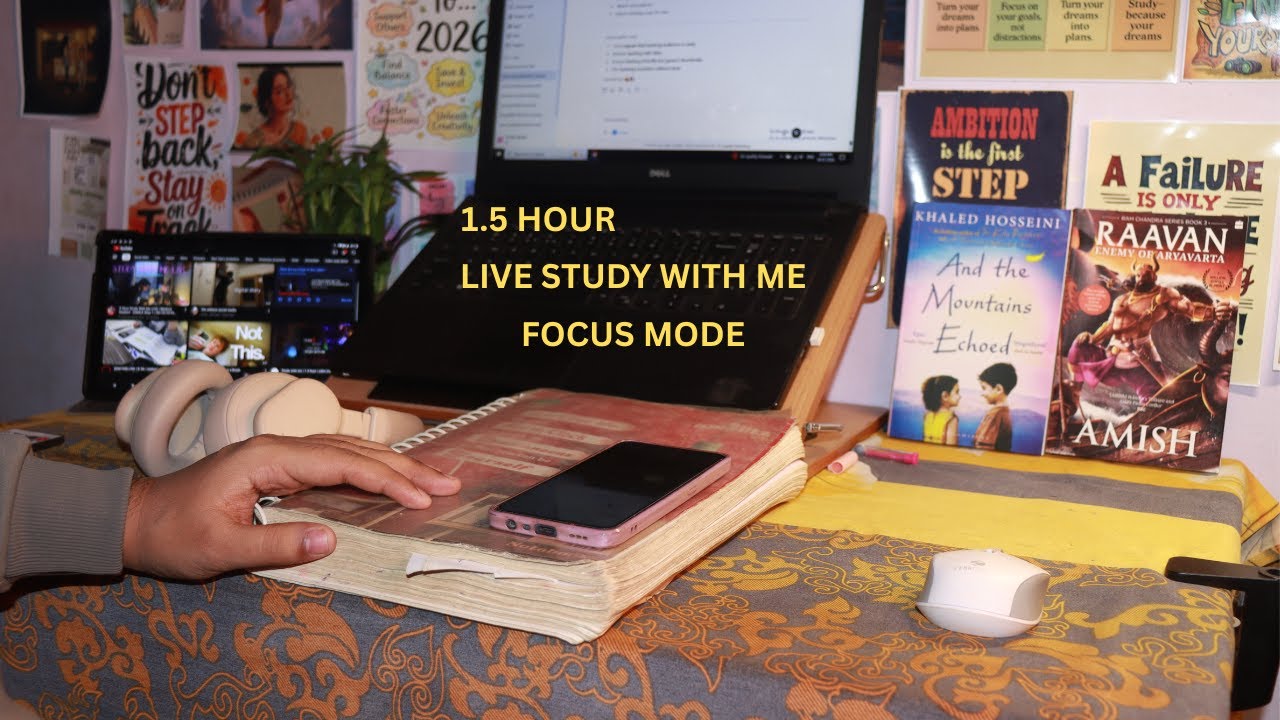 Day 1/60 SBI clerk | live study with me | 1.5 hour POMODORO | no excuse