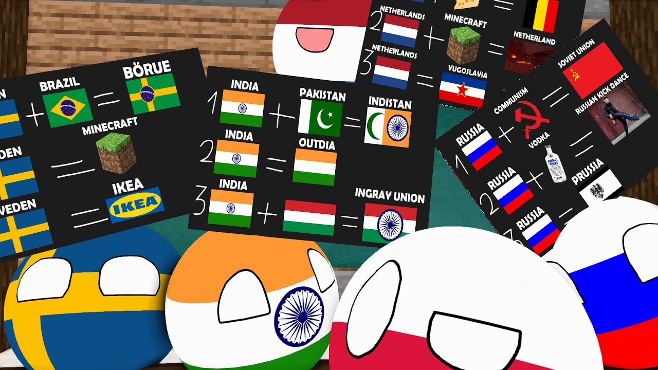 Countryballs School: Drawing Random Flags (Minecraft Animation)