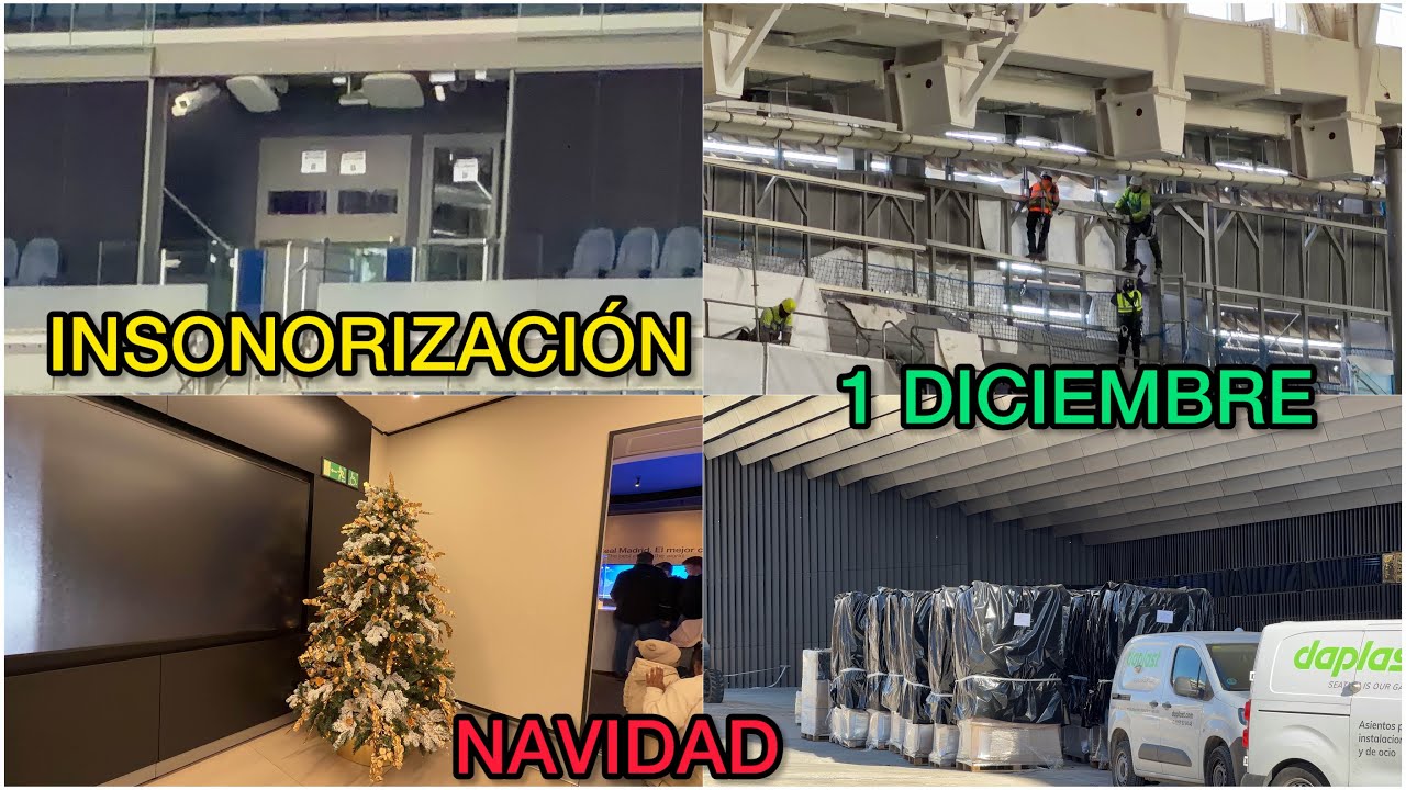4K 💥 TODOS los FOCOS del LATERAL OESTE puestos ⚠️ OBRAS del SANTIAGO BERNAB&Eacute;U (1 diciembre 2025) 