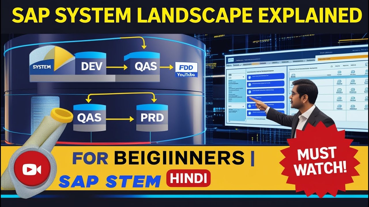 SAP System Landscape Explained | How SAP Works for Beginners | SAP Architecture Guide