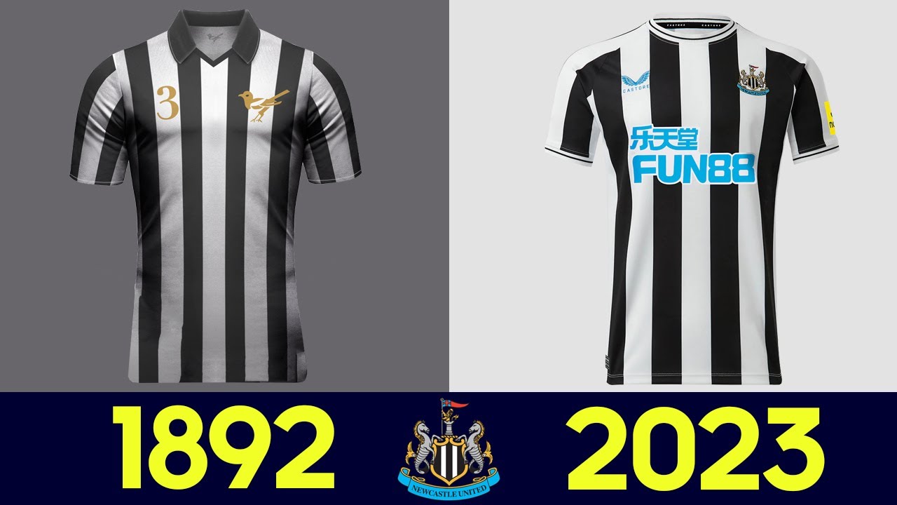 The Evolution of Newcastle United Football Kit 2022-23 | All Newcastle United Jerseys History 2022