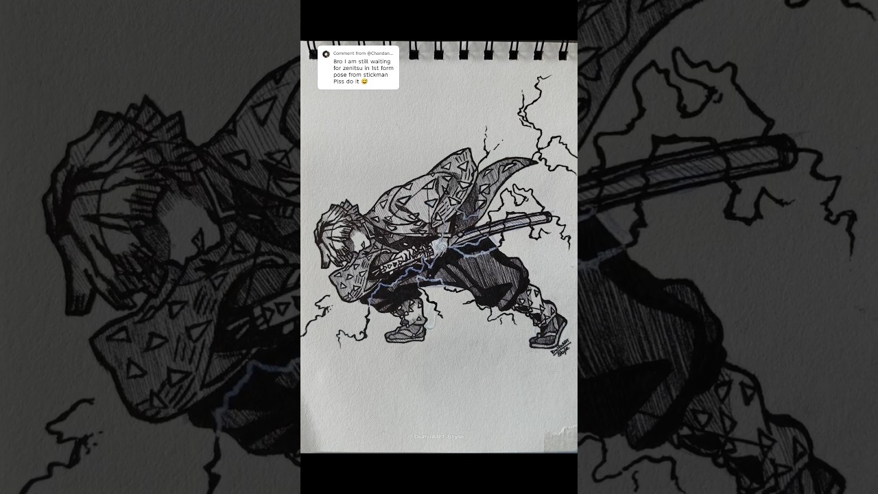 Zenitsu First form, speed drawing 