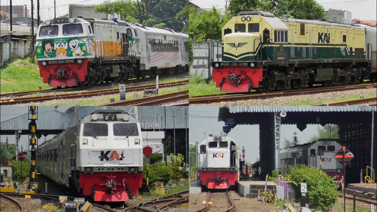 Lalu-lalang Kereta Api Di Stasiun Cikampek Spesial Lebaran 2025