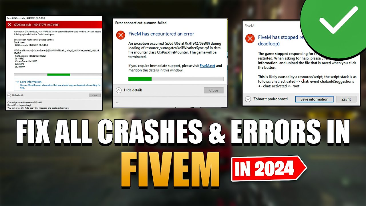 Как исправить все сбои и ошибки в FiveM 2024 ✅ | Как исправить ошибку GTA5_b2699.exe!sub_1407ED3F4