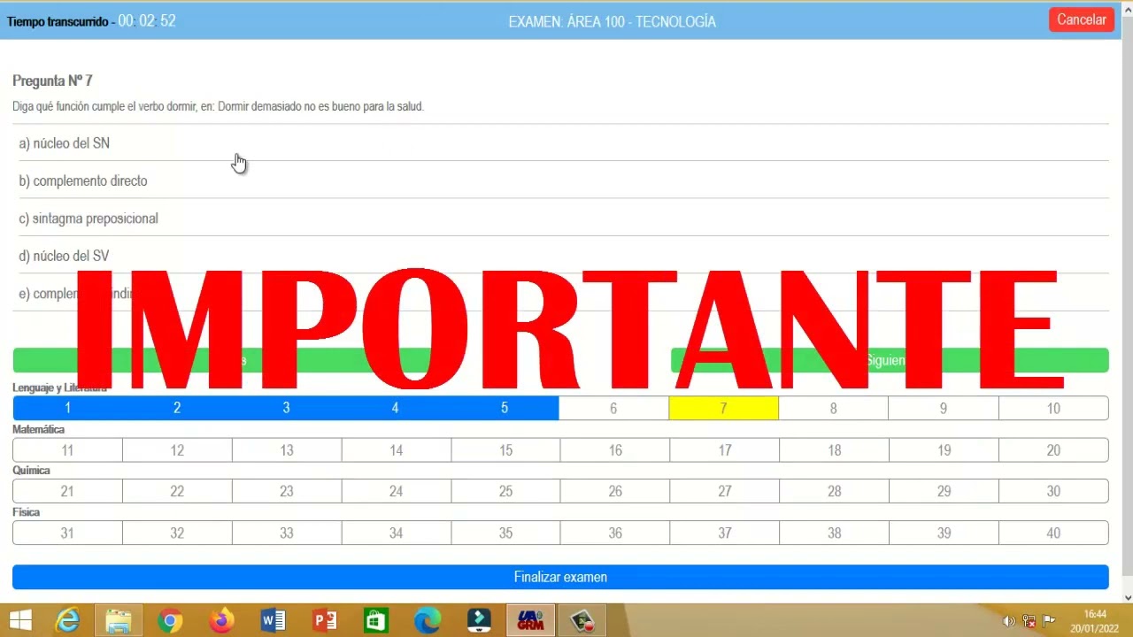 RESOLVIENDO EL EXAMEN PSA | PREGUNTAS DE CUP (Universidad)