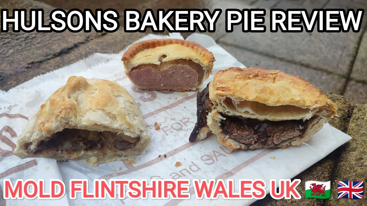 Обзор пирогов HULSONS Bakery MOLD FLINTSHIRE NORTH ELLES BRITISH FOOD