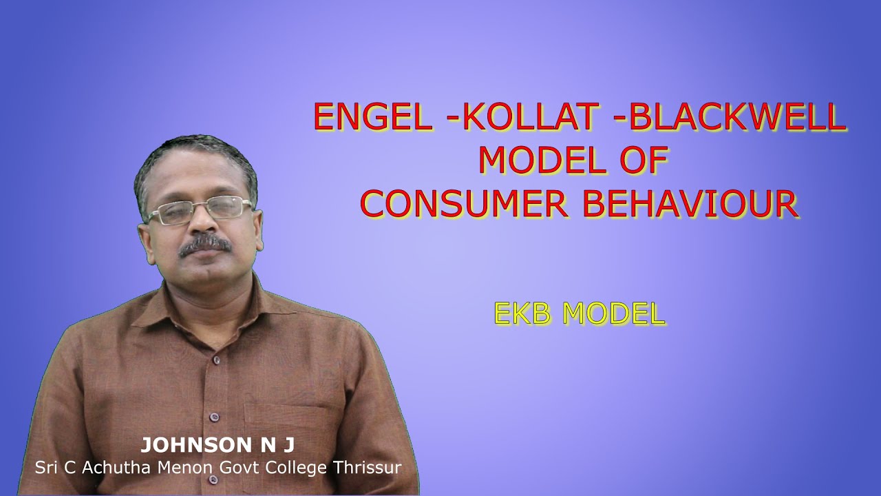 ENGEL  KOLLAT  BLACKWELL MODEL OF CONSUMER BEHAVIOUR | EKB MODEL |