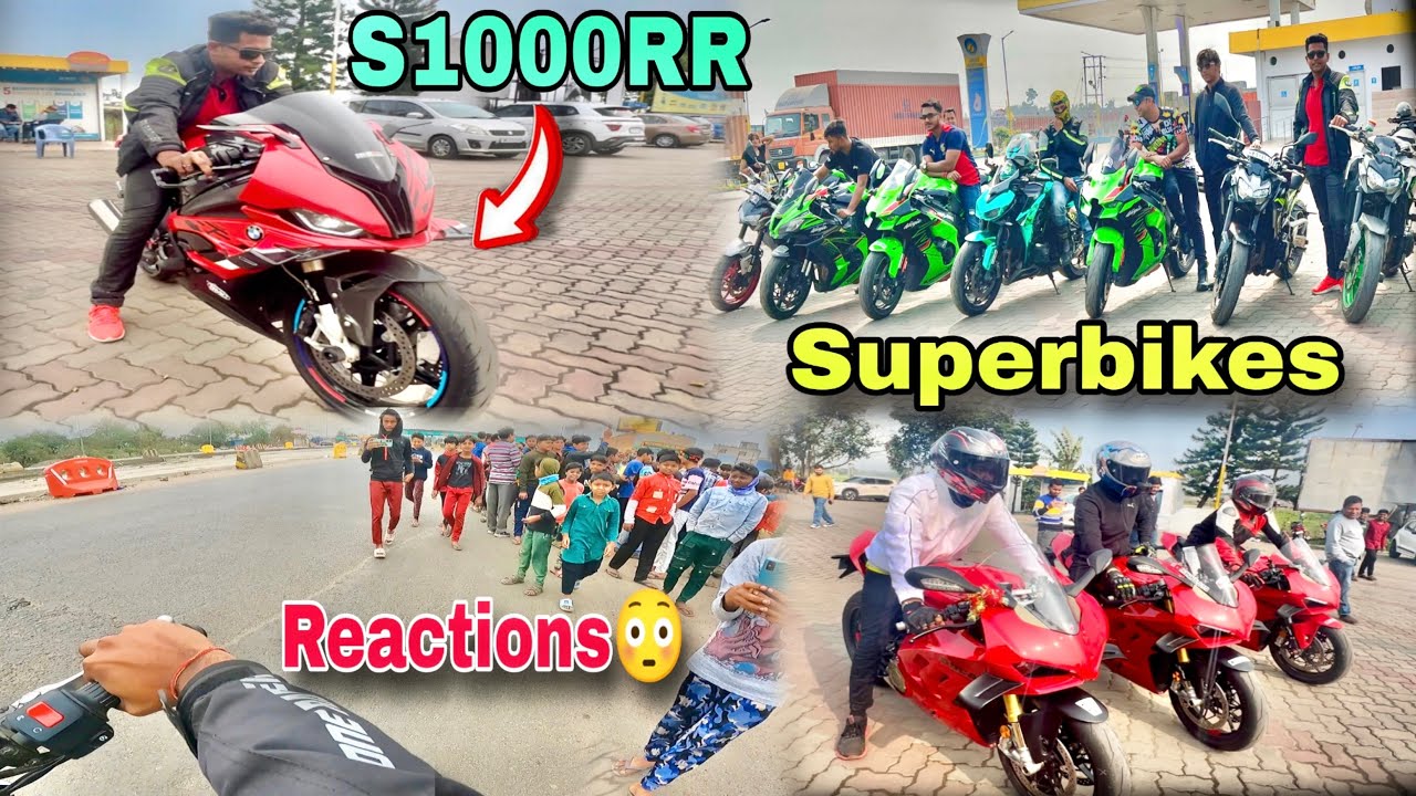 Sunday Ride Ajad Hind Dhaba 🚀First Time Riding S1000RR ❤️ Superbike Reactions 😳