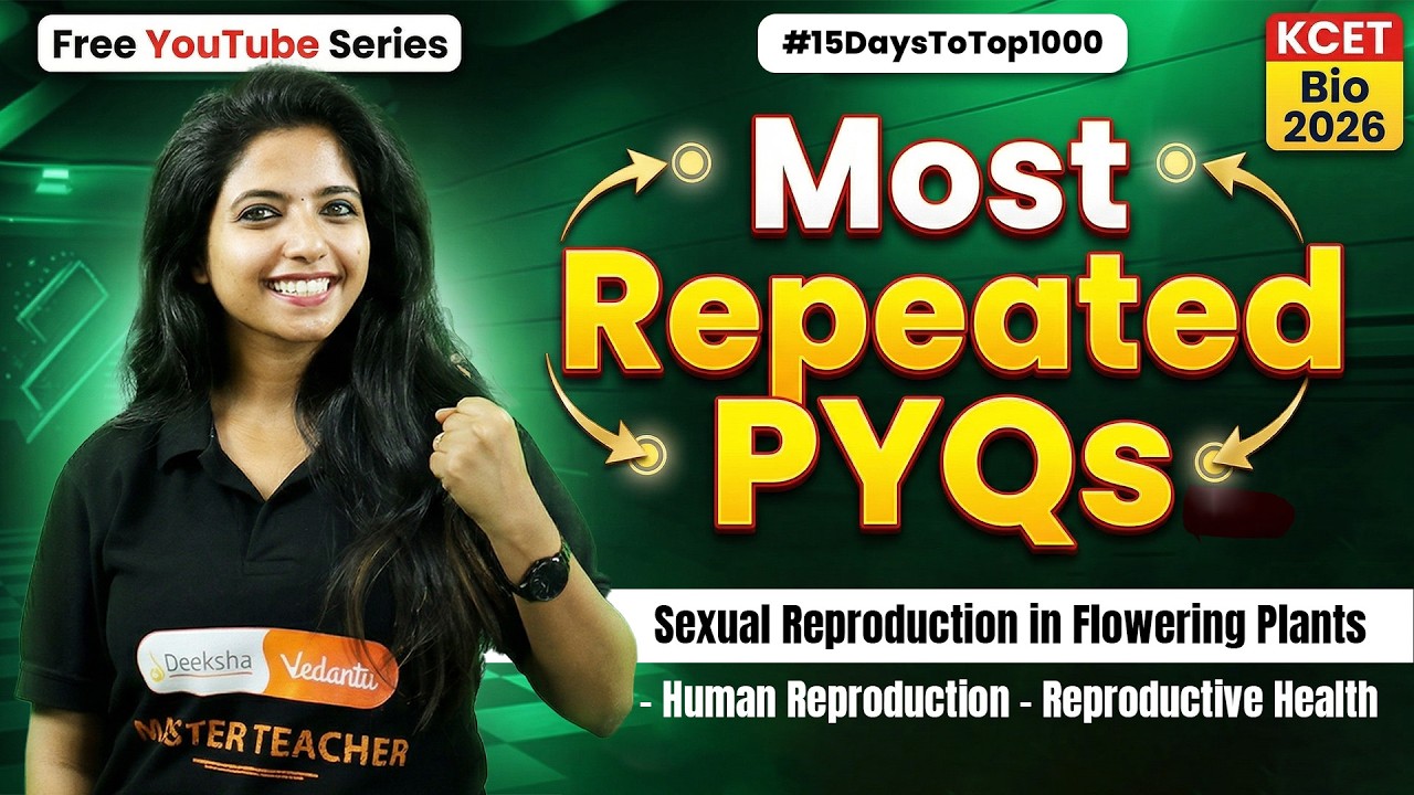 😱 KCET Biology LIVE Important Questions | 3 Chapters in One Shot #15DaysToTop1000 #15dayschallenge