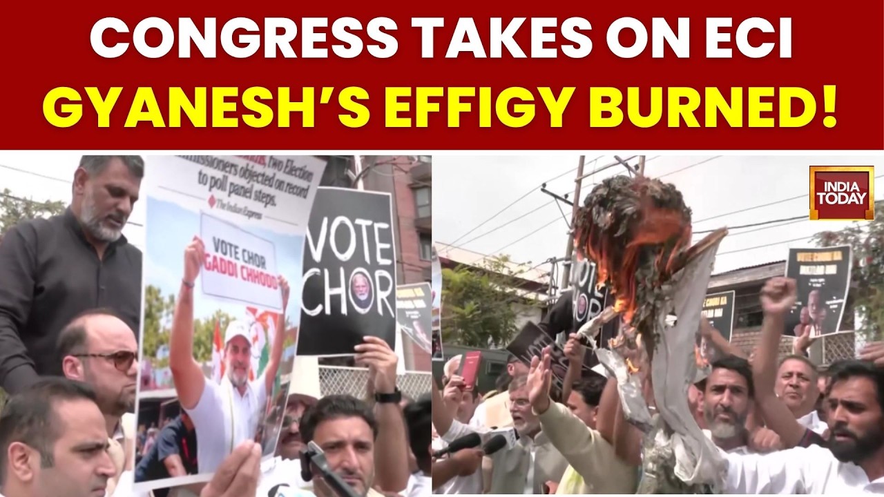 Gyanesh Kumar Row: Congress Burns CEC Effigy In Srinagar, Demands Resignation | India Today