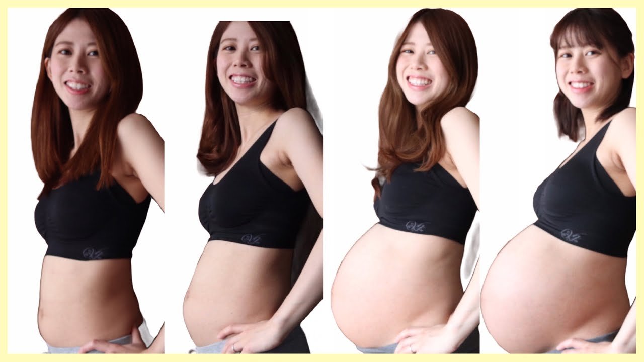 【妊娠から出産までのタイムラプス】Pregnancy Transformation/妊娠5週～35週のお腹の変化♡