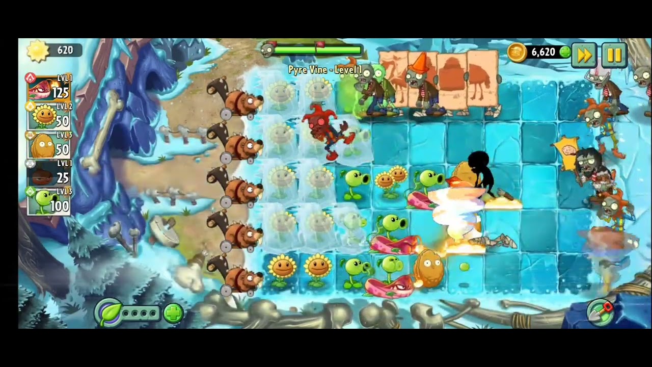 PYRE VINE - Plants vs Zombies 2 Gameplay