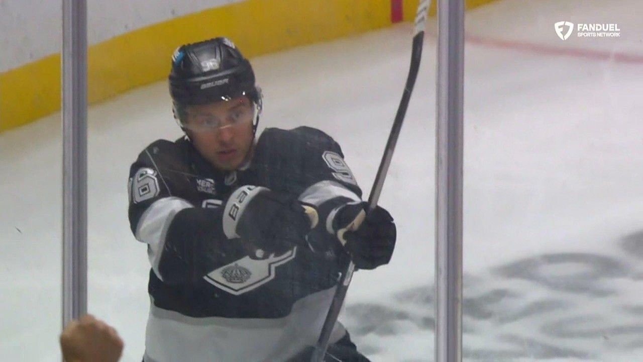Andrei Kuzmenko skates to the dot and beats Joey Daccord five-hole for a power-play goal.