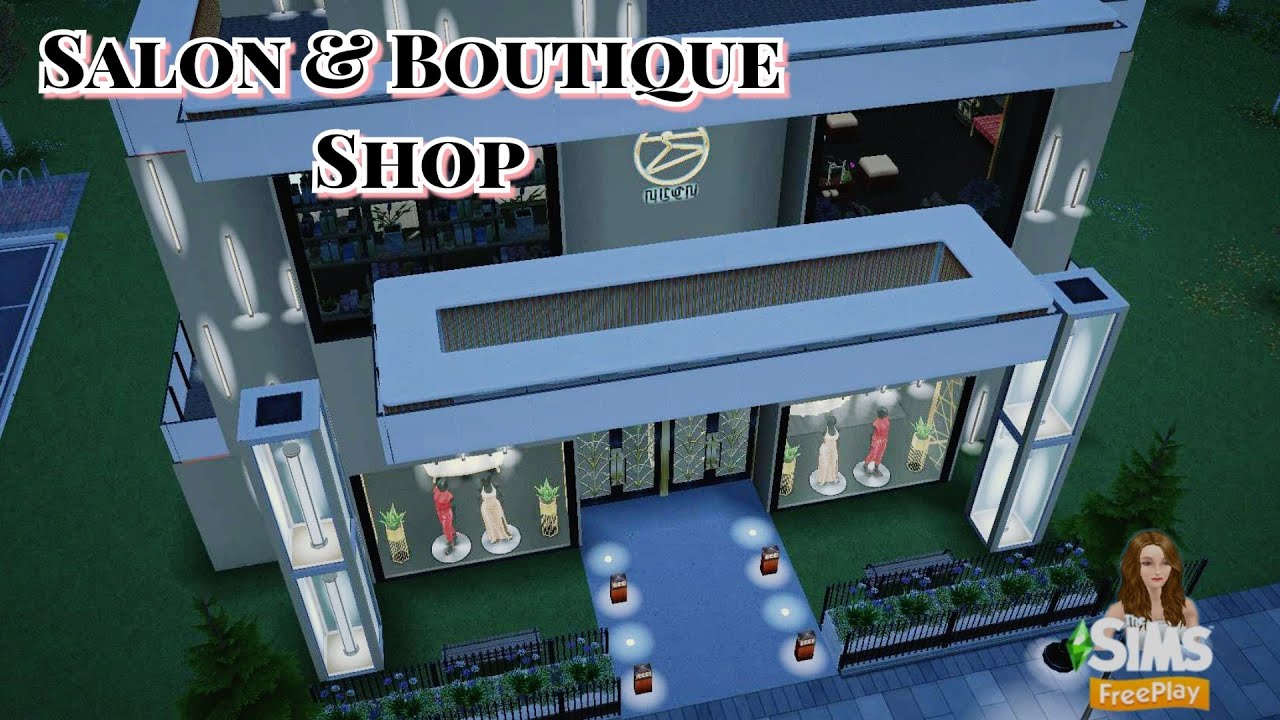 Salon & Boutique Shop|•Sims Freeplay•| w/ flr. plan °No Glitch°