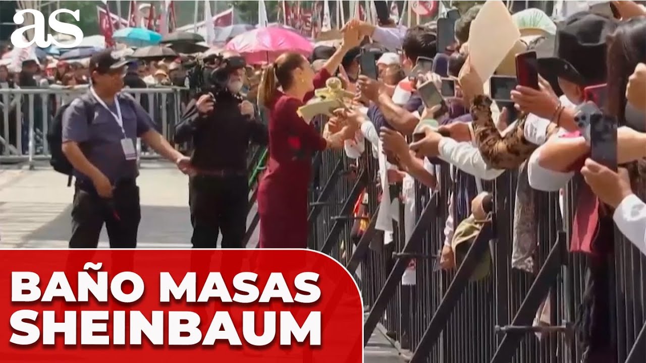 BAÑO DE MASAS de Claudia Sheinbaum antes de su PRIMER INFORME DE GOBIERNO en el ZÓCALO