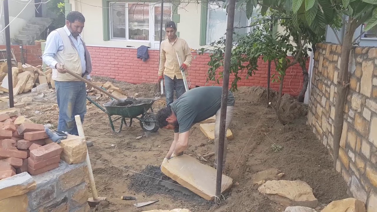 TOPRAK ZEMİNE DOĞAL TAŞ DÖŞEME İŞLEMİ SIRASIYLA  NASIL YAPILIR