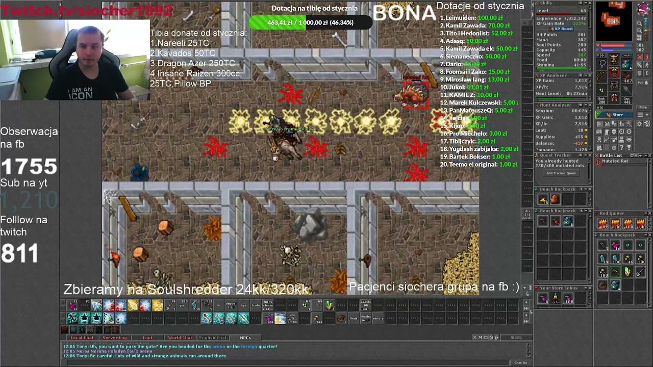 Tibia Mutated Rats task cave