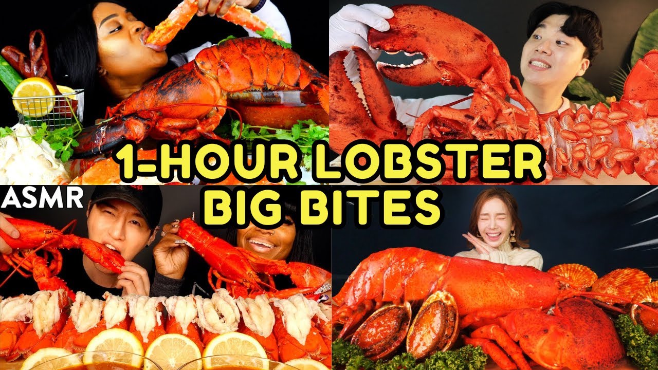 ASMR 1-HOUR BIG BITES SEAFOOD LOBSTER BOIL MUKBANG 🦀😋👌 | ASMR Compilation | Lets eat with mukbangers