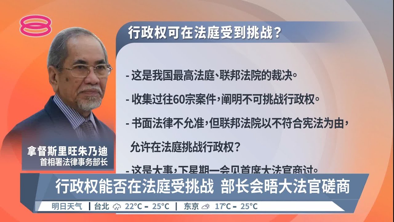 旺朱乃迪509会大法官  商挑战行政权裁决【2022.05.04 八度空间华语新闻】