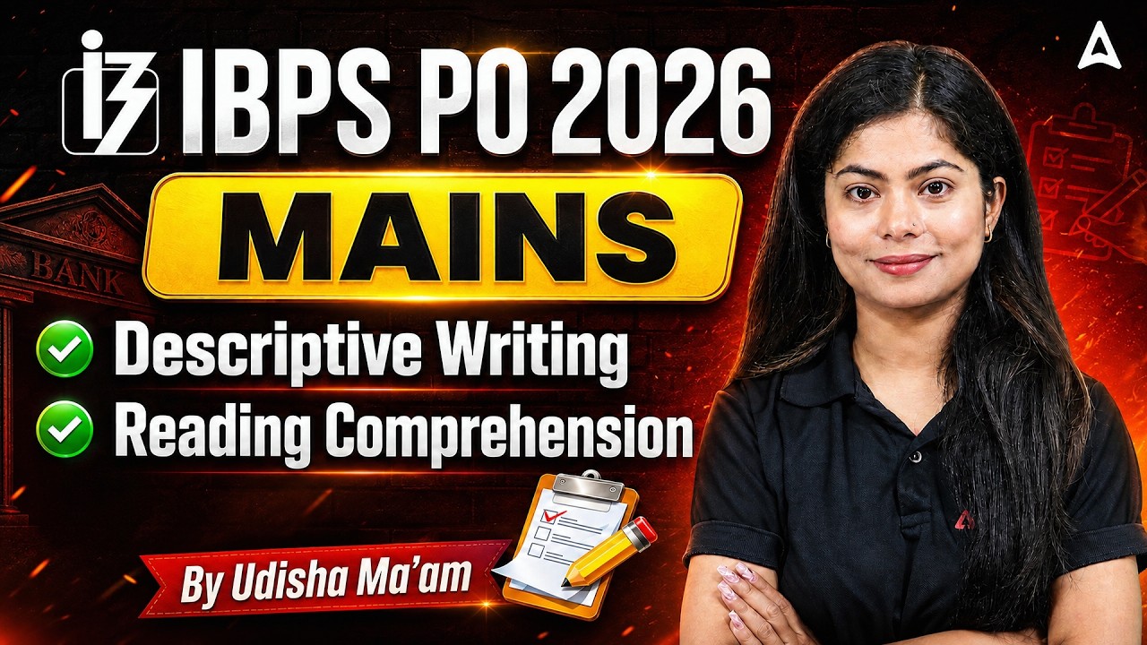 IBPS PO Mains 2026 🔥 Descriptive Writing + RC + Precis Masterclass | Udisha Ma'am