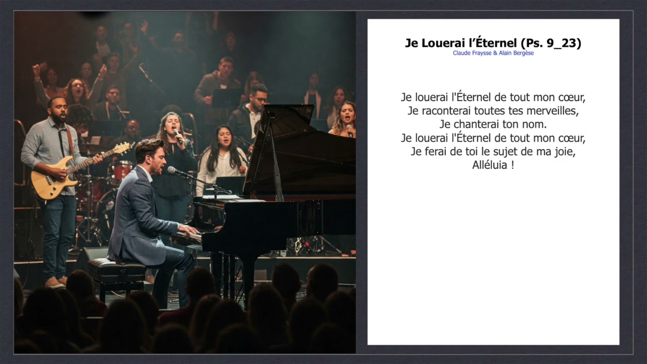 Je Louerai l'Éternel (Ps 9_23) - Cantique Chrétien revisité - version moderne