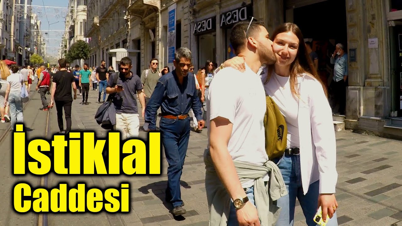 Istanbul 2022 - 16 May - Istiklal Street Walking Tour 4k