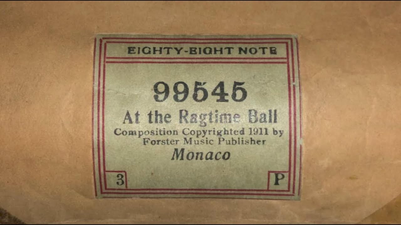 At the Ragtime Ball - James V. Monaco 1911 | Player piano roll