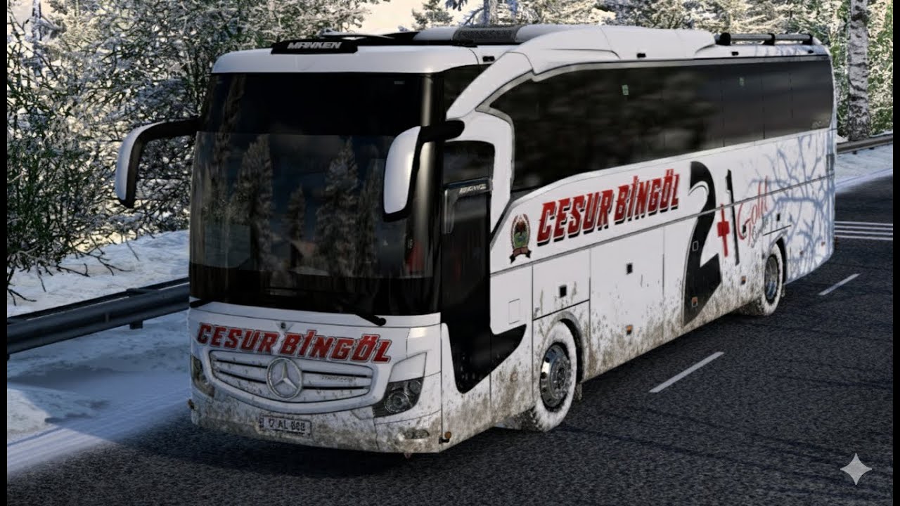 TRABZON VE GÜMÜŞHANE YOLU - CESUR BİNGÖL TURİZM ETS2 1.57 ( ANONSLU + MOLALI )
