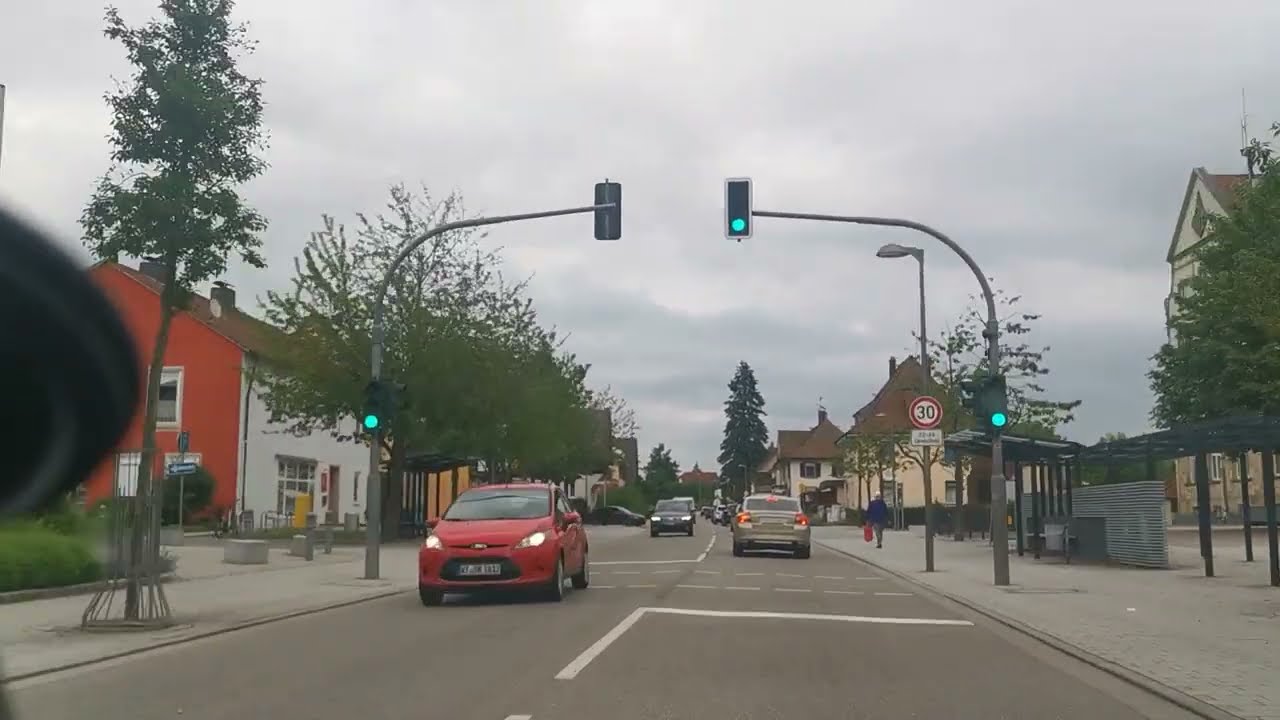 Fahrt Klettgau Erzingen nach Schaffhausen über Riedern am Sand und Jestetten