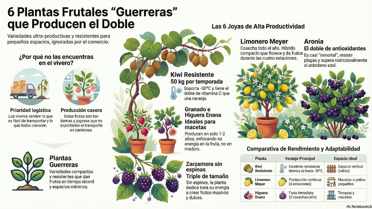 7 plantas frutales que producen el doble y que los viveros no te venden