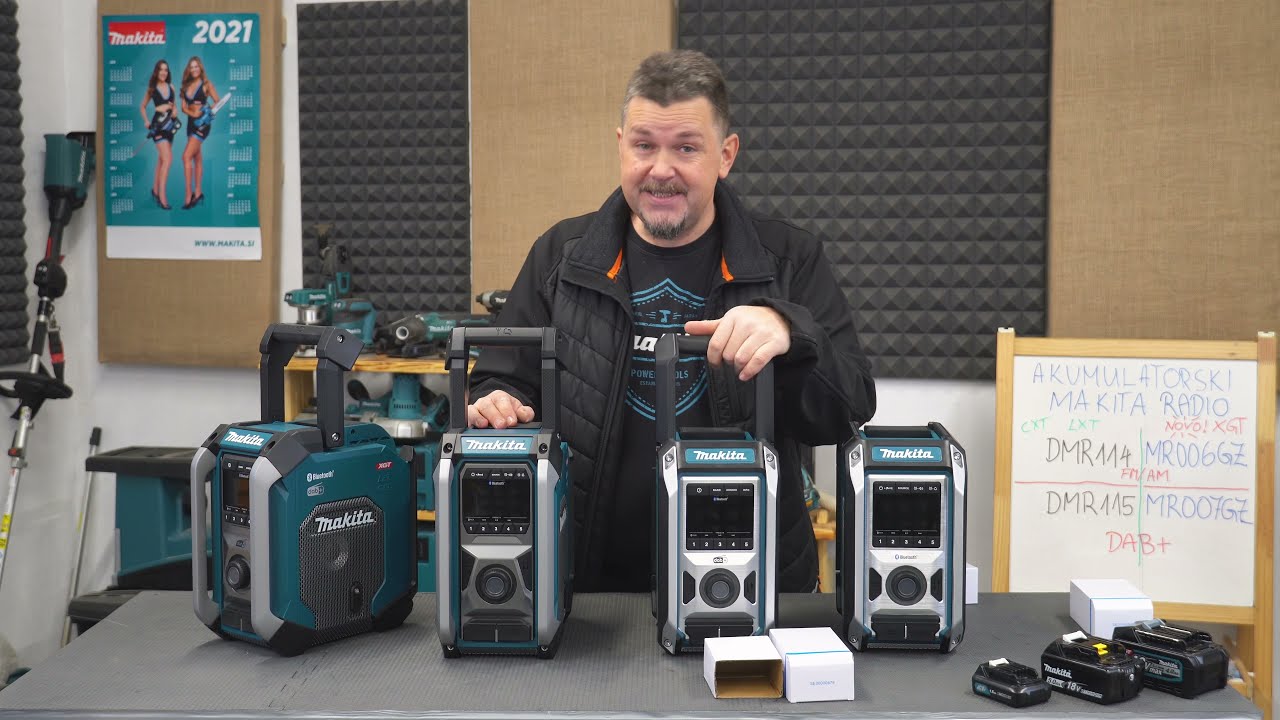 Akumulatorski prenosni Bluetooth in DAB+ radio MAKITA DMR114 DMR115  MR006 MR007G