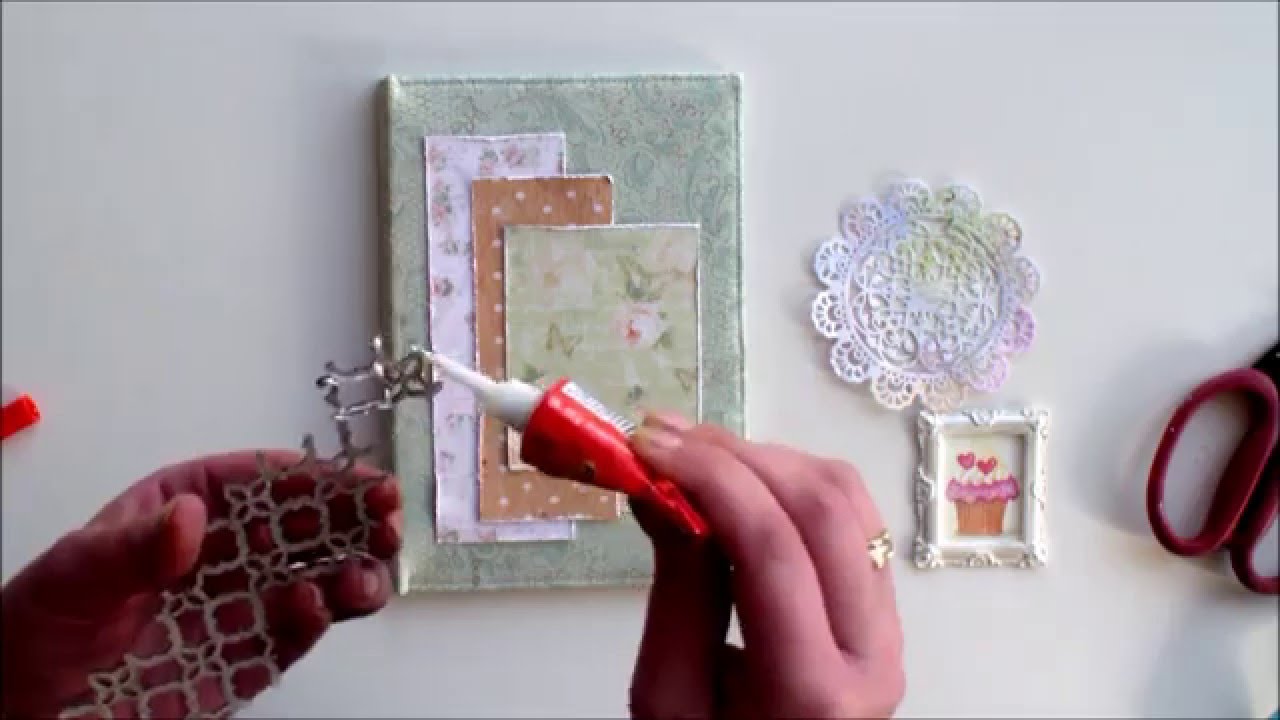 אולושקה - אלבומי בוטיק לאירועים - scrapbook tutorial - notebook cover- for Studio75