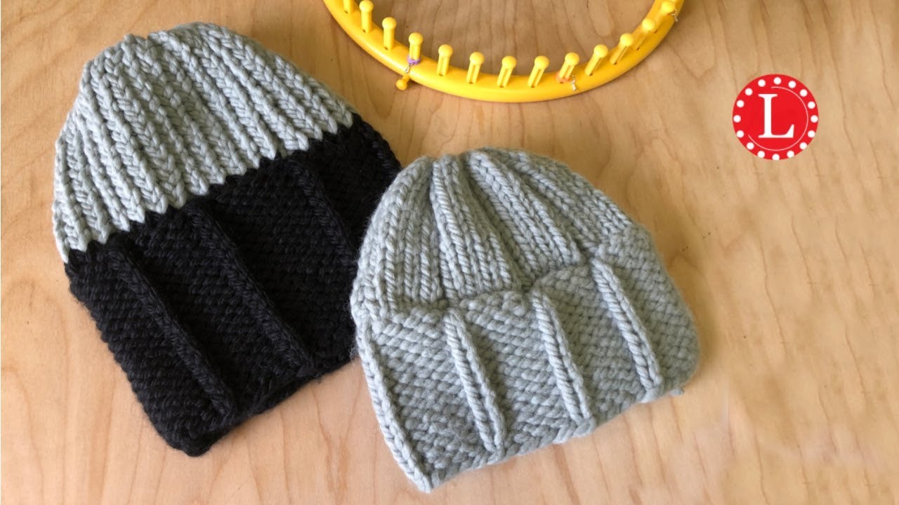LOOM KNIT HAT for a Child with an Extra Large Loom Parthenon Hat