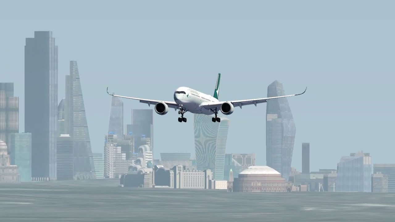 Watch London Heathrow Airport approaches and takeoff 
