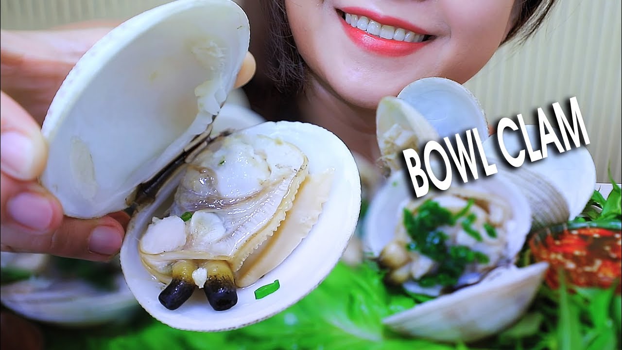 ASMR Mukbang eating Bowl Clam, extreme Chewy eating sound 먹방 | LINH-ASMR