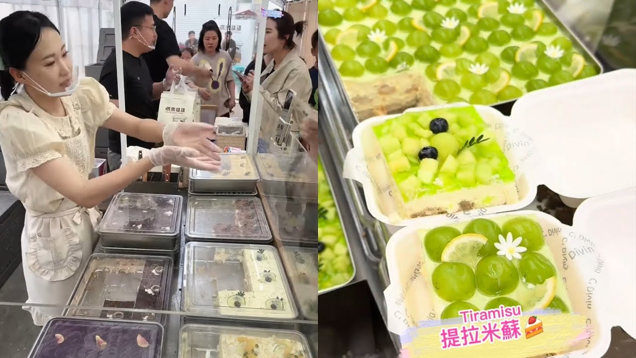 擺攤賣提拉米蘇，挑戰賣出720塊Tiramie🍰#蛋糕 #小吃#food #夜市#cake#美食#streetfood #eat#cakedecorating#街头美食