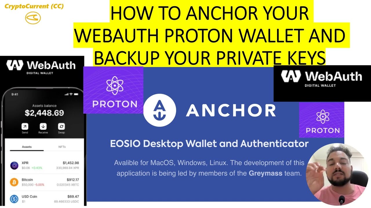 HOW TO ANCHOR YOUR PROTON XPR WEBAUTH ACCOUNT (AND BACK UP YOUR PRIVATE KEYS) - using ANCHOR/UNICOVE