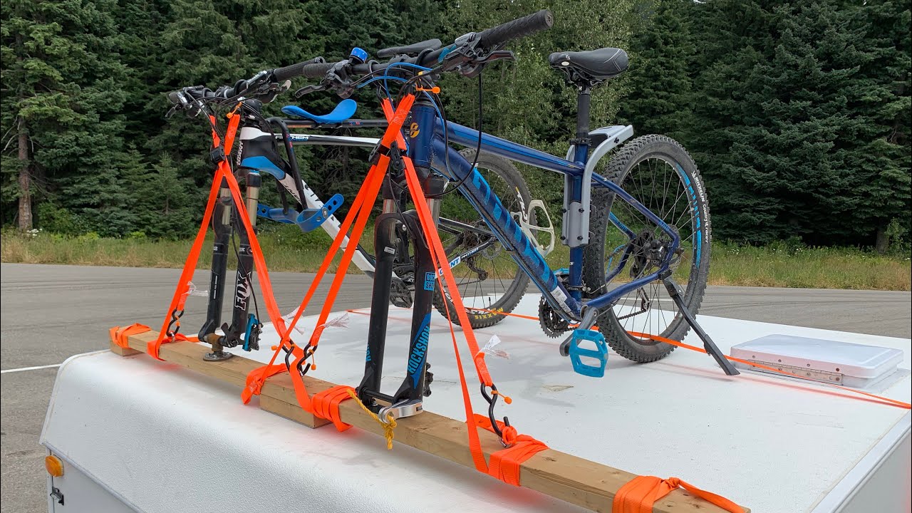 DIY Pop Up Camper Bike Rack