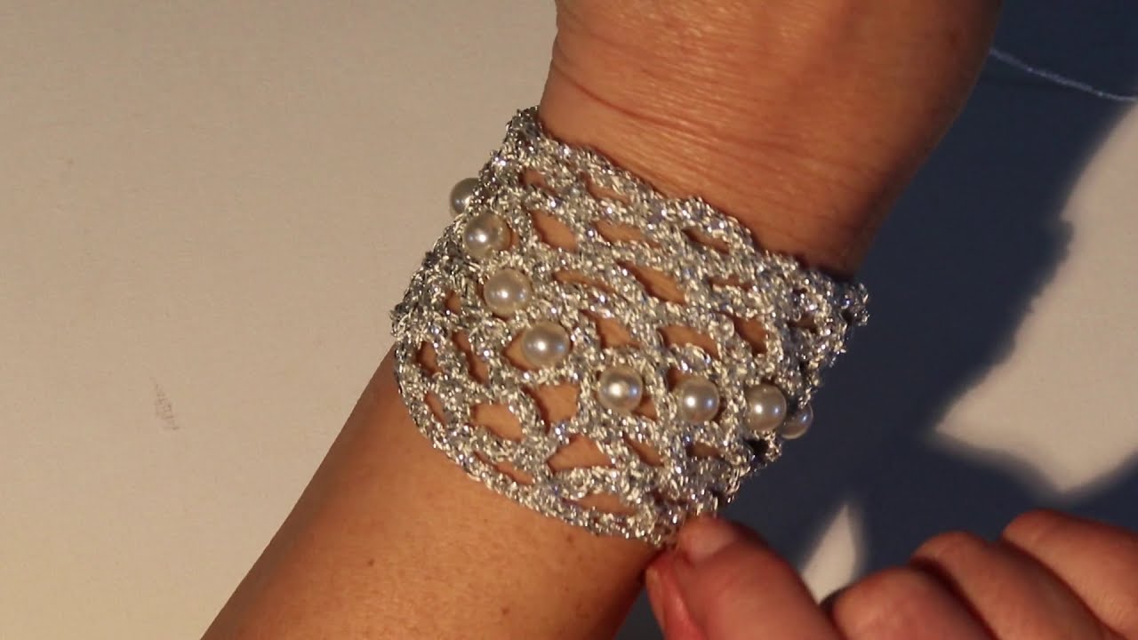 Armband aus Silber häkeln