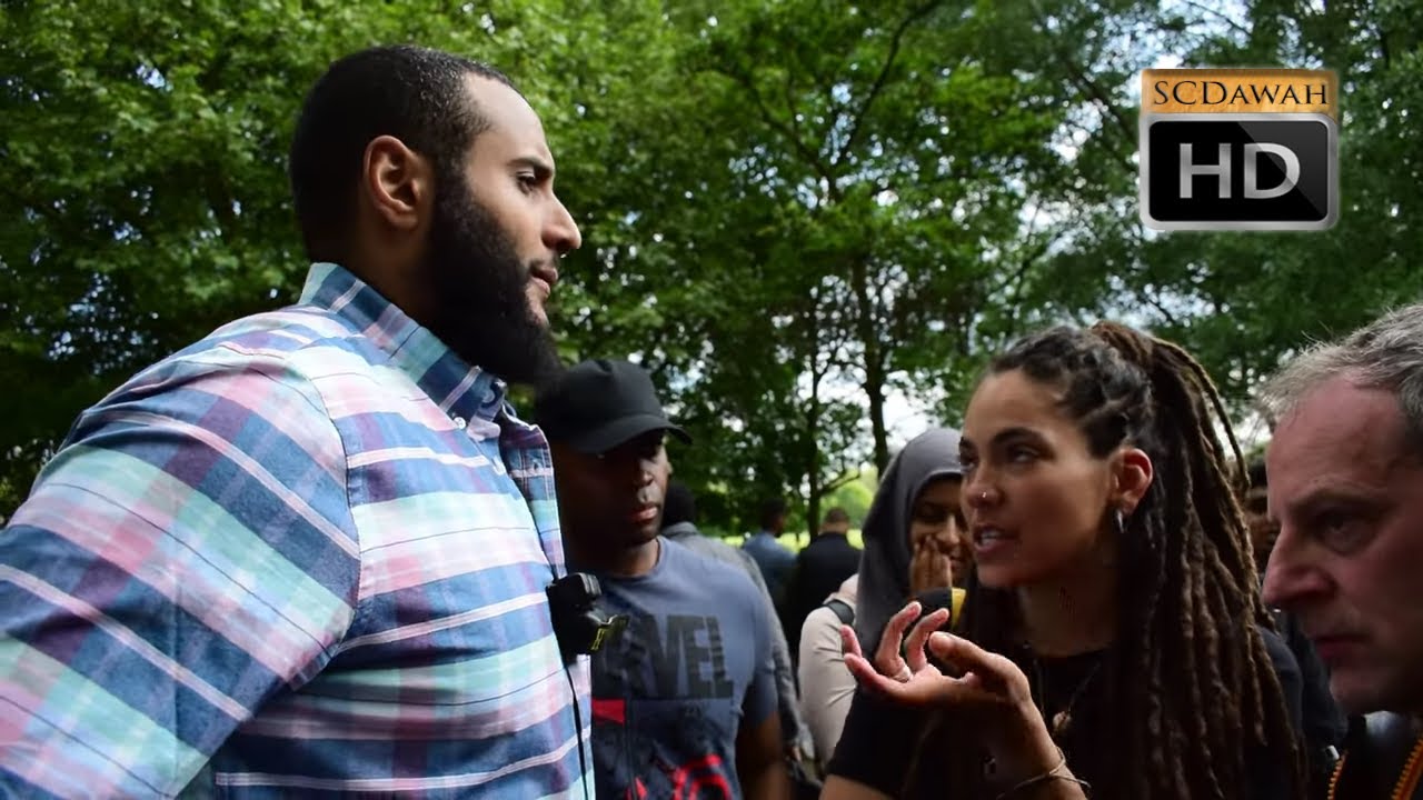 P1 - Feminism & Patriarchy Muhammad Hijab & Female Visitor | Speakers Corner | Hyde Park