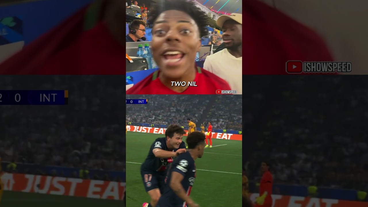 IShowSpeed Reacts to PSG Winning the Champions League Final 😂🏆