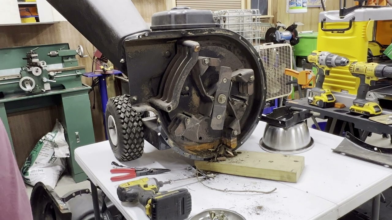 MTD Chipper Shredder Repair    Blade Sharpening and Teardown