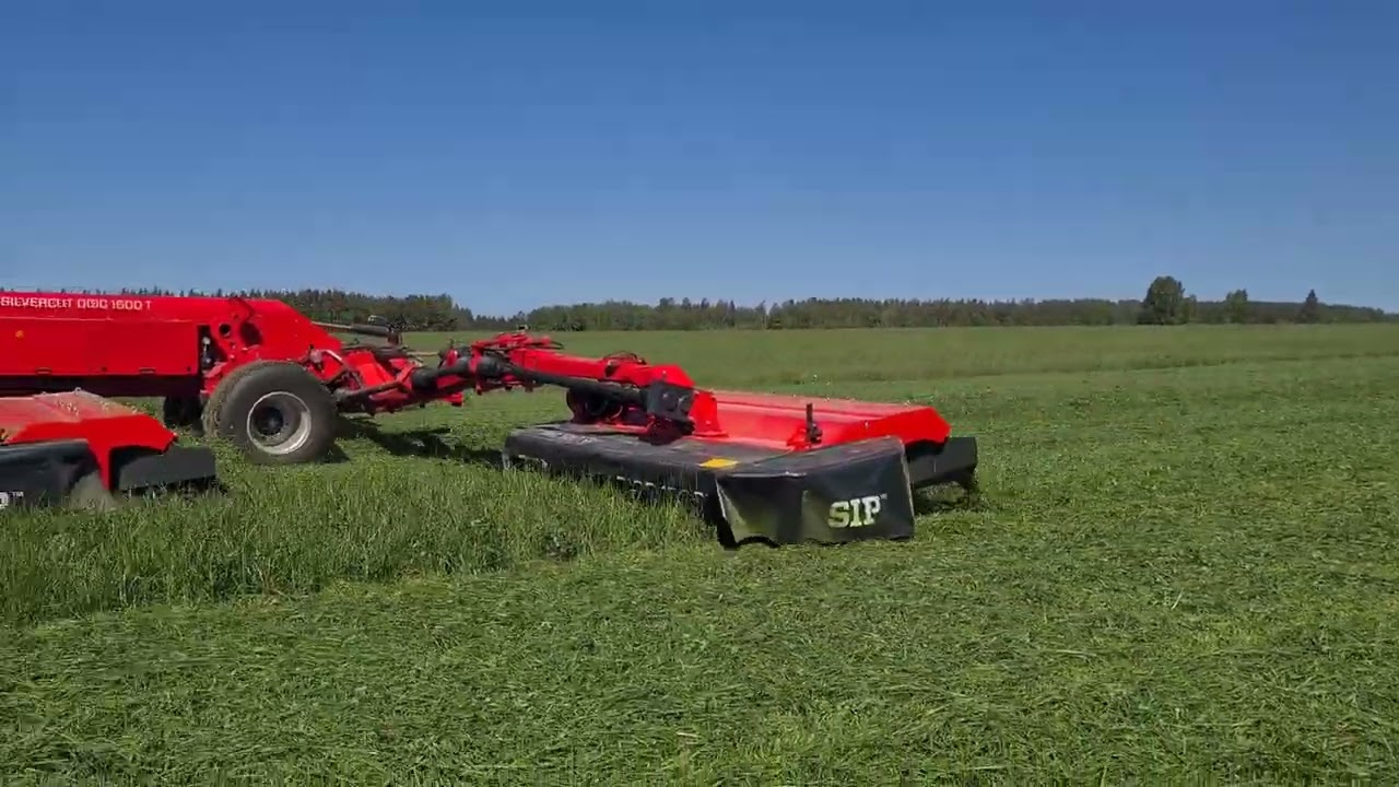 Big Mower in the Field! SIP Silvercut Disc 1500 T Silo Mowing