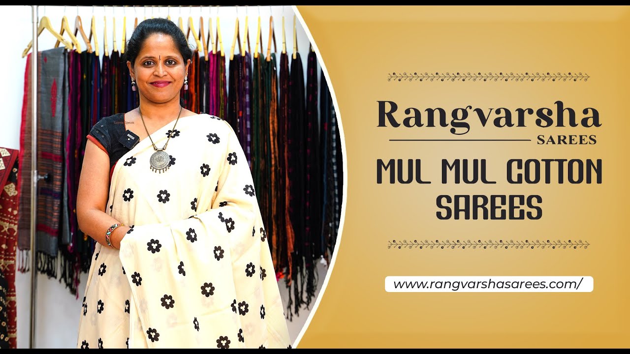 Mul Mul Cotton Sarees-Rangvarsha Sarees- Block printed soft cotton sarees- 9th February 2024