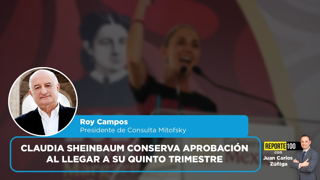 Claudia Sheinbaum conserva aprobación al llegar a su quinto trimestre | REPORTE 100