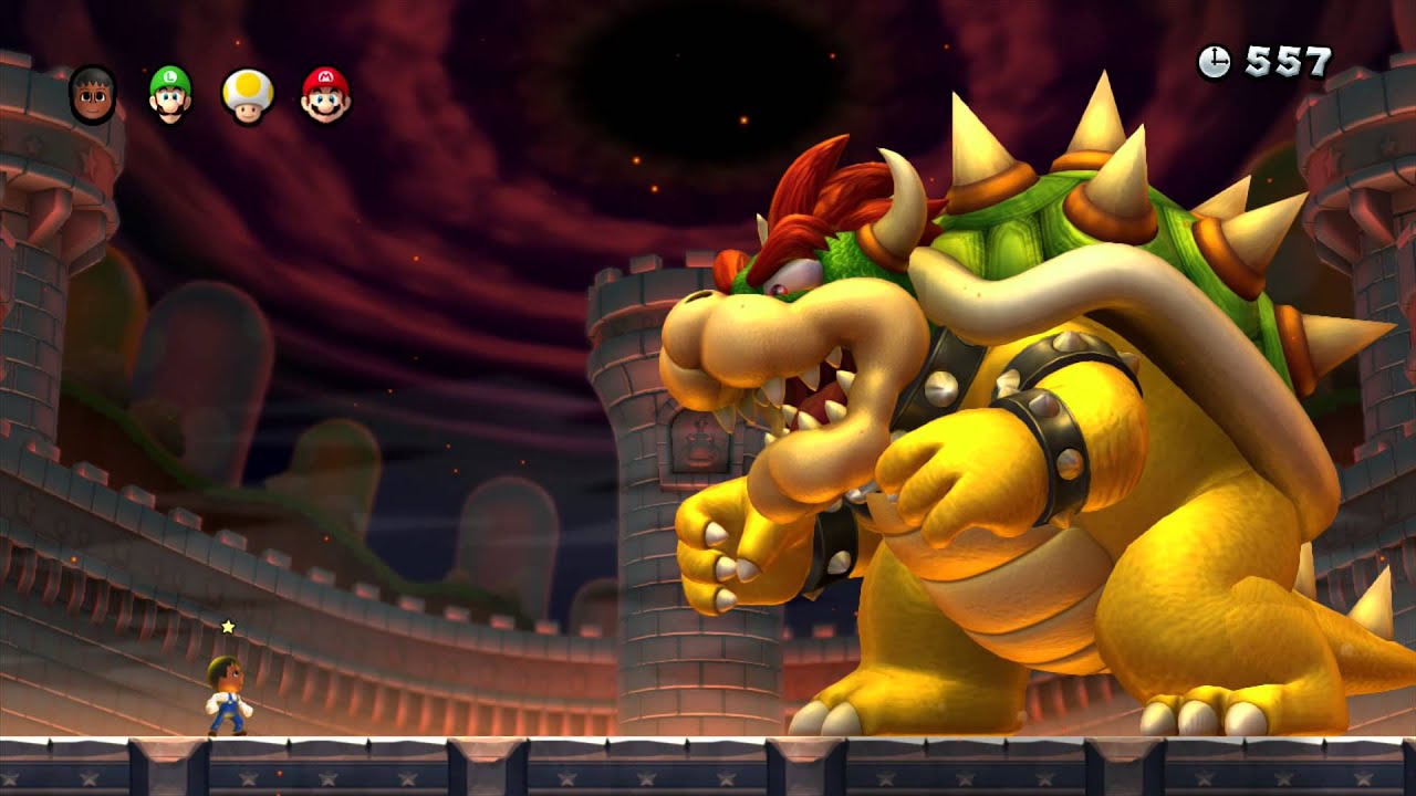 New Super Mario Bros U - Mii (Nil) Vs Bowser