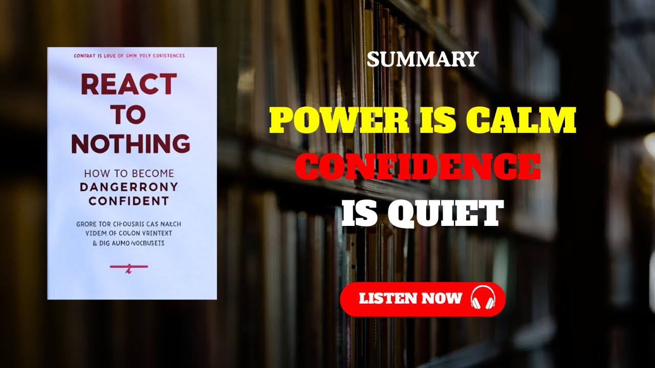 React to Nothing &ndash; Become Dangerously Confident | Summary in English