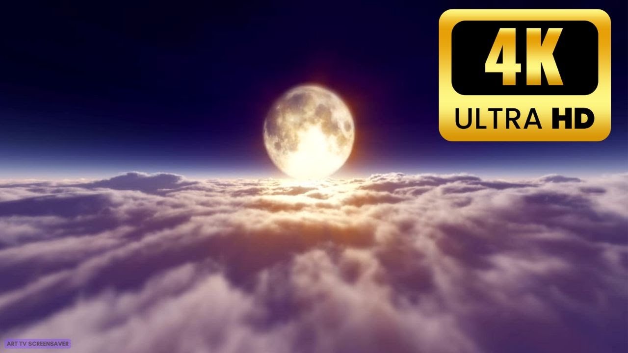 Night Sky Close Up | Moon and Clouds Background