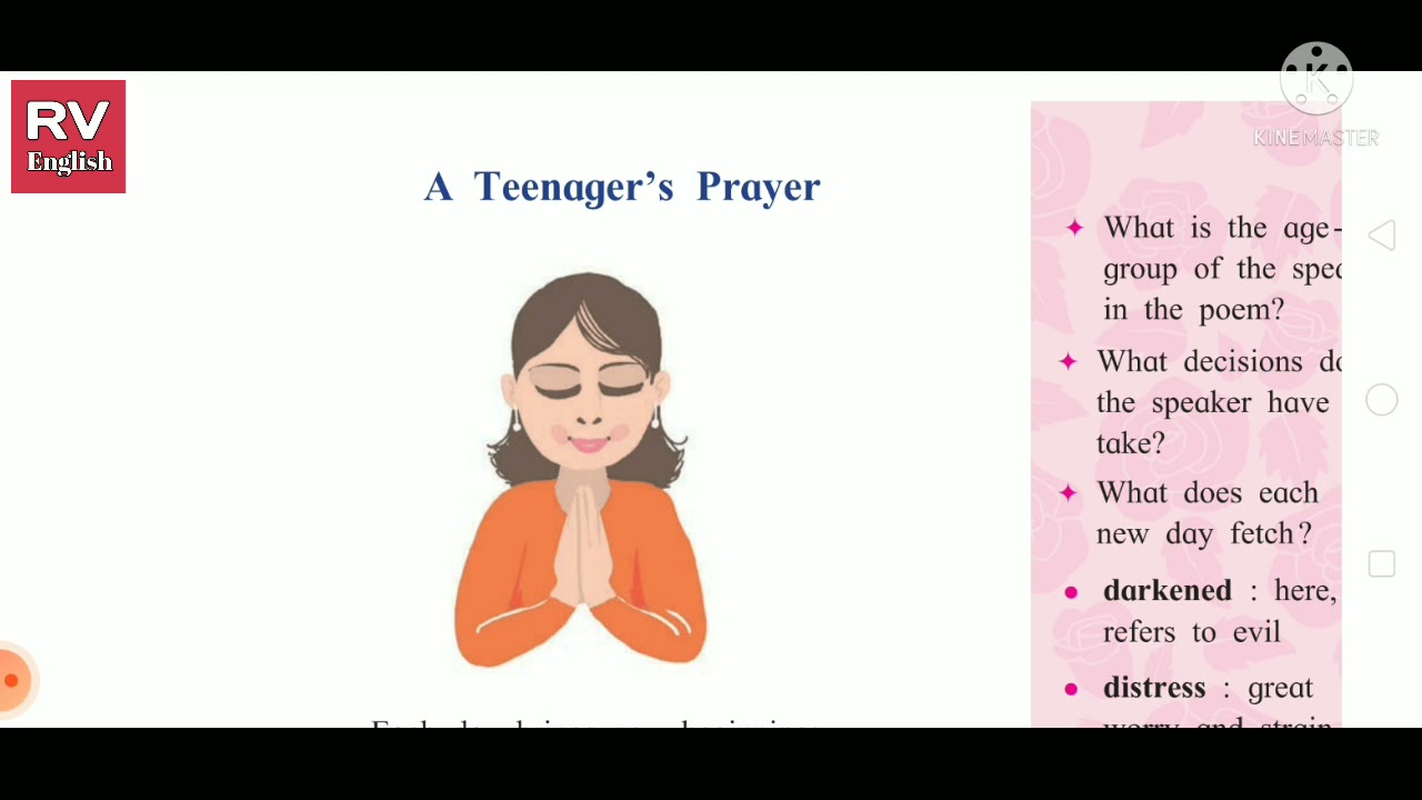 1.1 A Teenager's Prayer | 10th std English poem Marathi explanation 2021 #education #english